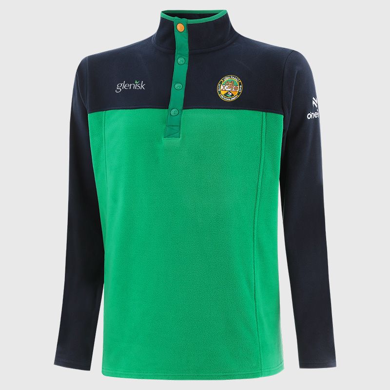 Offaly GAA Men's Kai Snap Button Fleece Green / Navy from O’Neills 