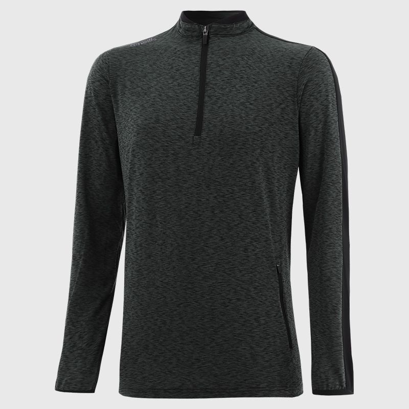 Black Keystone Brushed Half Zip Top with two side zip pockets by O’Neills.