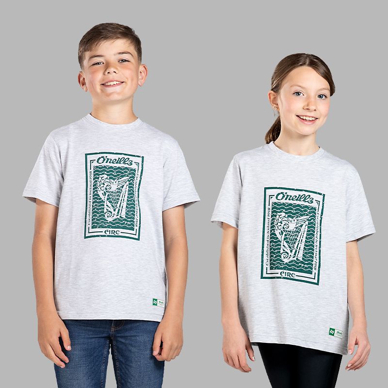 Grey A Chara Harp T-Shirt by O’Neills.