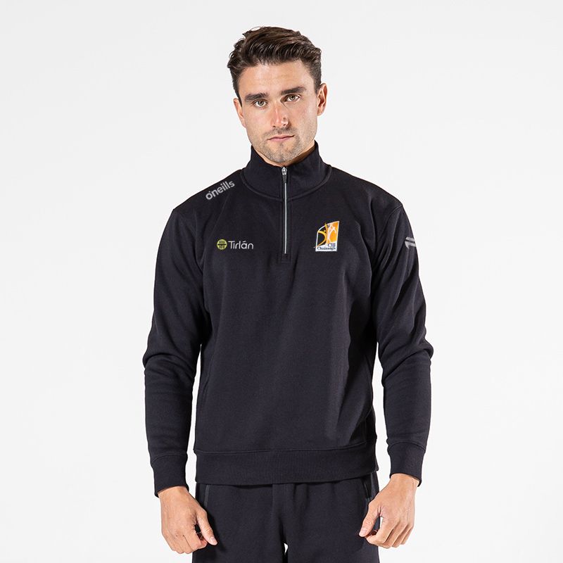 Kilkenny GAA Black Men’s Evolve Fleece half zip sweatshirt with ribbed collar and two side pockets by O’Neills.