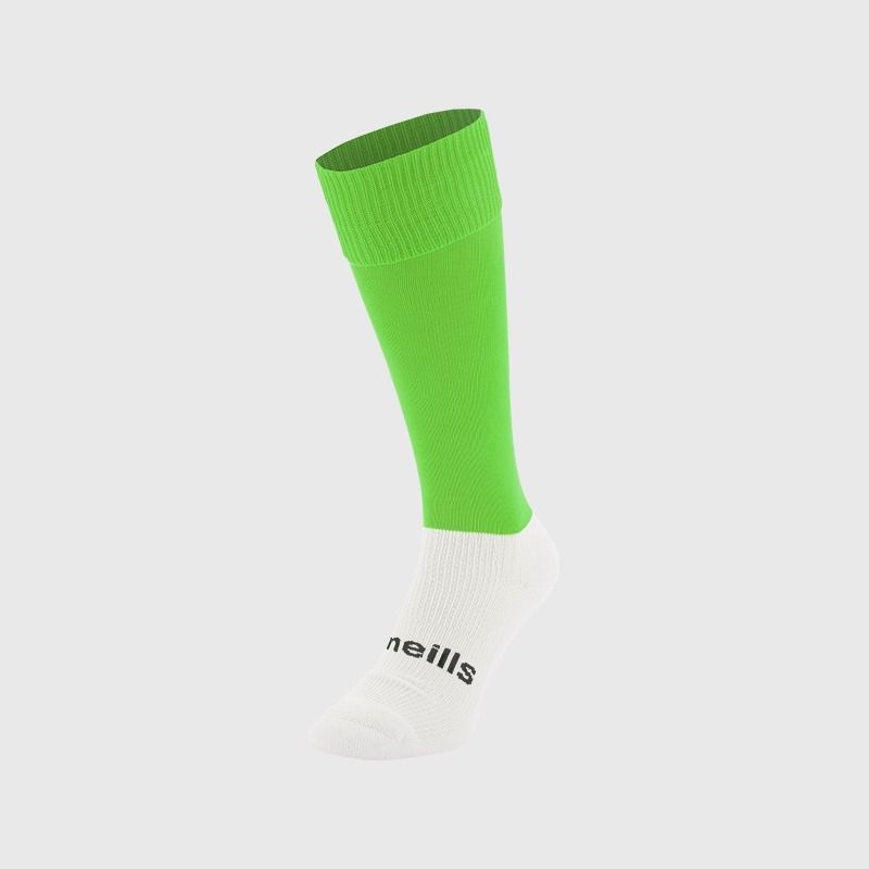 Green Koolite Max socks with a white foot from O'Neills