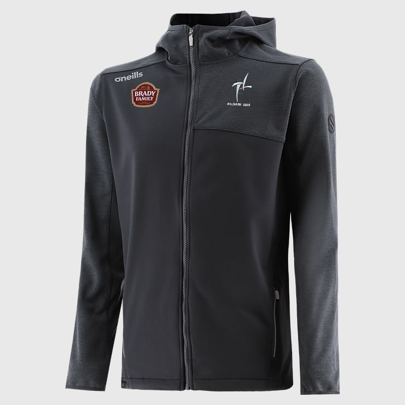 Grey Kildare GAA Men's Logan soft shell jacket with hood from O'Neills.