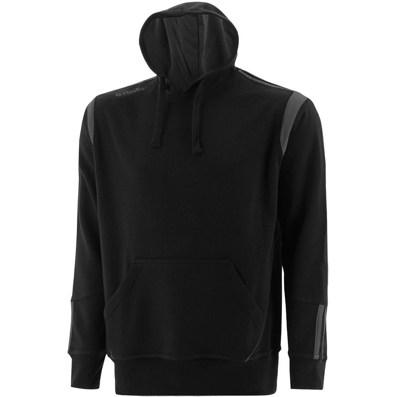 Black and grey men's hoodie with front pouch pocket by O'Neills.