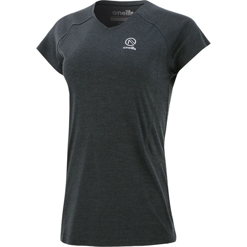 black Madison Kids’ t-shirt with v-neck and short sleeves by O’Neills.
