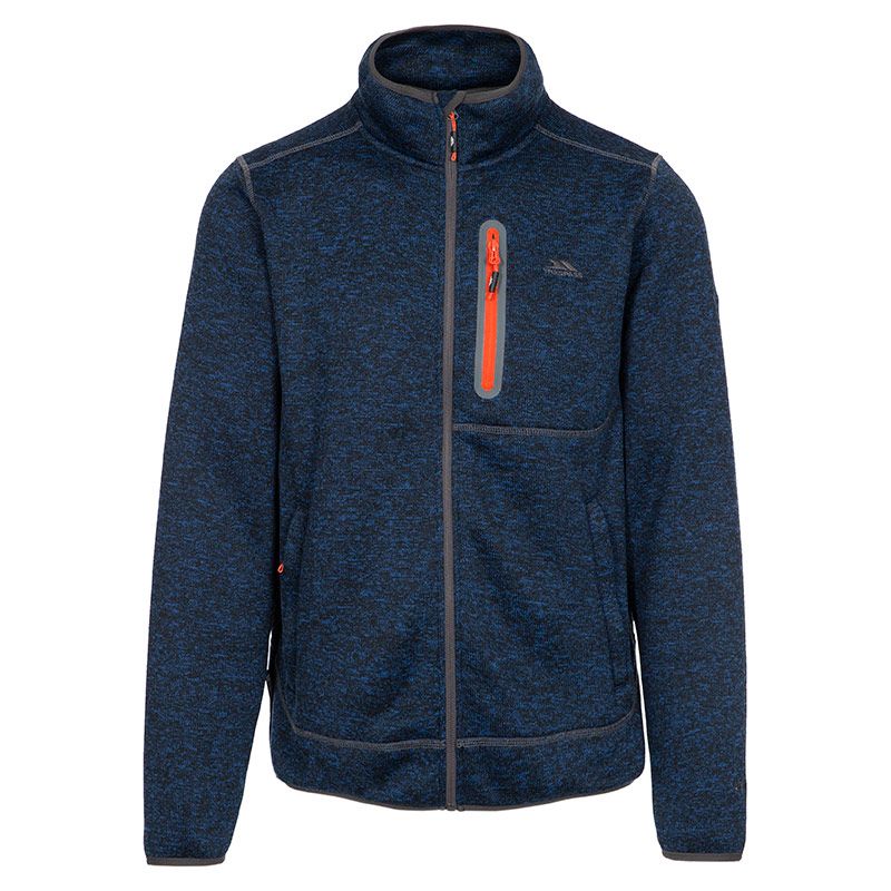 Men's Navy Trespass Bingham Fleece Jacket, with 3 Zip Pockets from O'Neills.