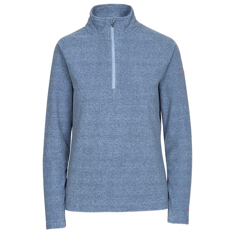 Blue Trespass women's fleece with half zip opening from O'Neills.
