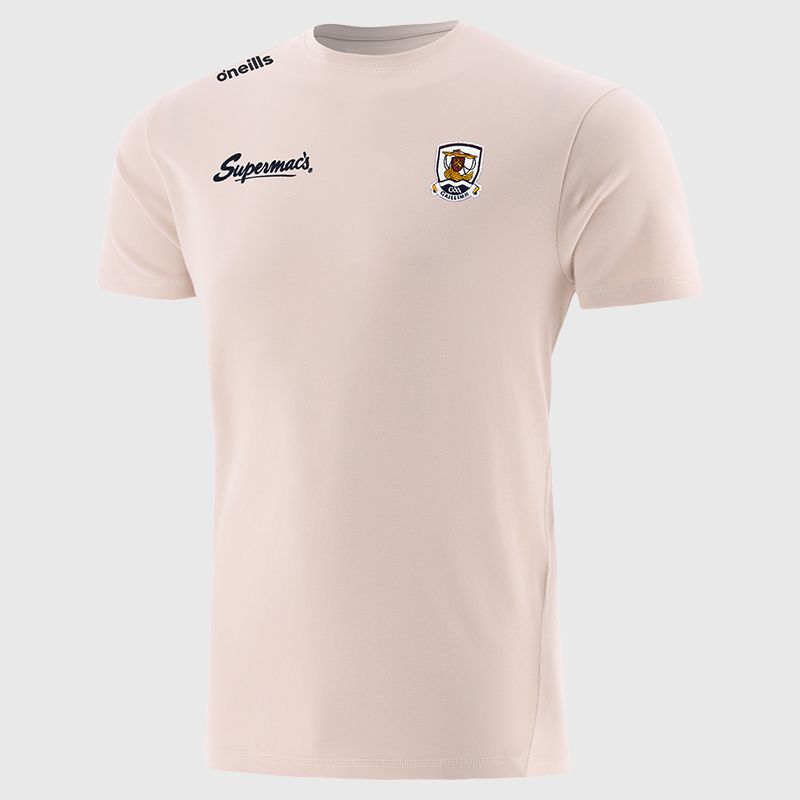 Galway GAA Beige Pima Cotton T-Shirt with County Crest From O'Neills.
