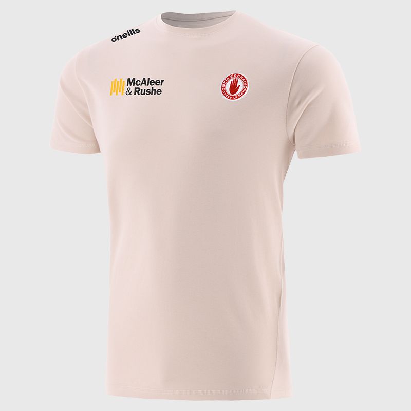Tyrone GAA Beige Pima Cotton T-Shirt with County Crest From O'Neills.