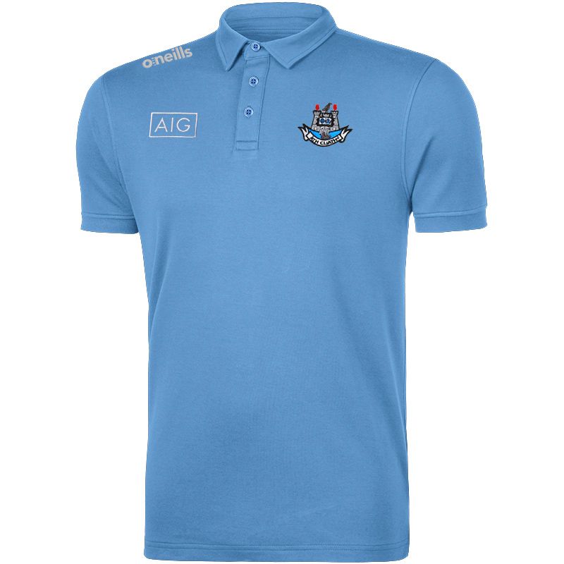 Dublin GAA Sky Pima Cotton Polo with County crest from O'Neills.