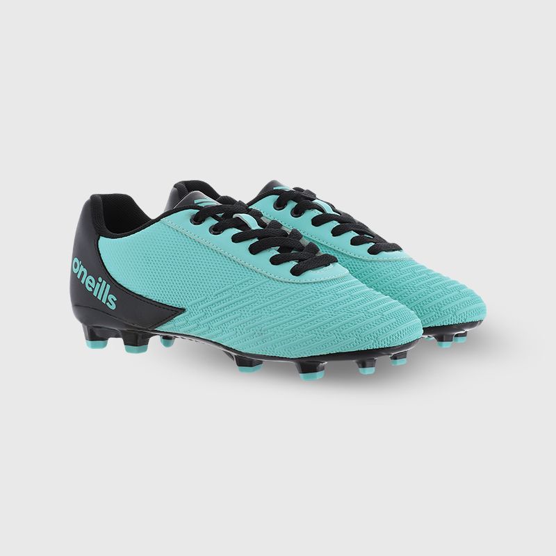 Blue and Black O’Neills Meteor Youth football boots with moulded studs and lace closure by O’Neills.