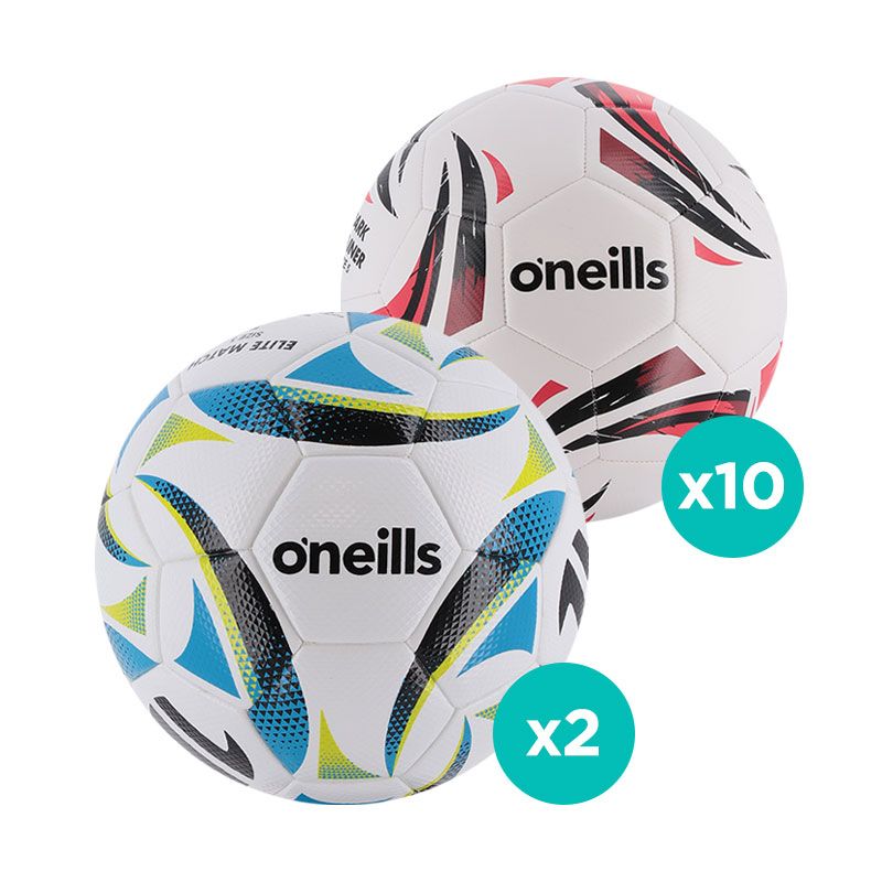 O'Neills Football pack including 10 durable training balls and 2 match-grade balls