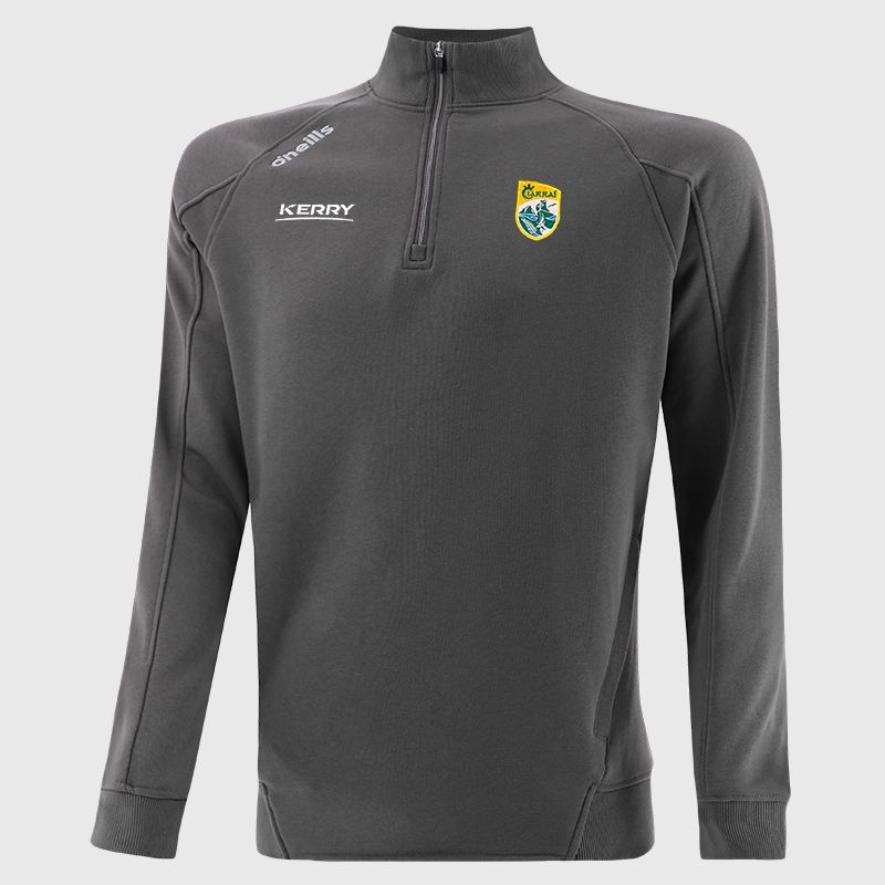 Kerry GAA Men's Momentum Half Zip Fleece Top Dark Grey from O’Neills Sportswear