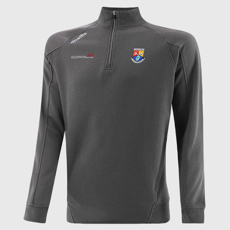 Longford GAA Men's Momentum Half Zip Fleece Top Dark Grey from O’Neills Sportswear
