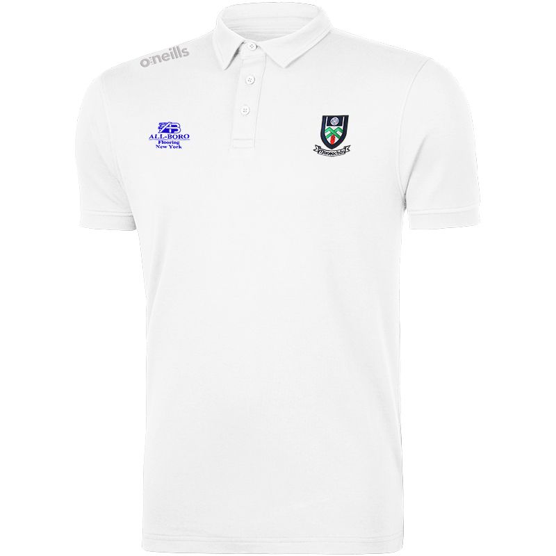 Monaghan GAA White Pima Cotton Polo with County crest from O'Neills.