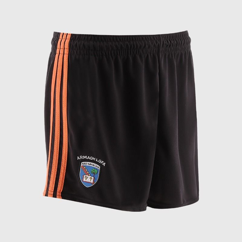Black Armagh LGFA Kids' Home Shorts by O’Neills.
