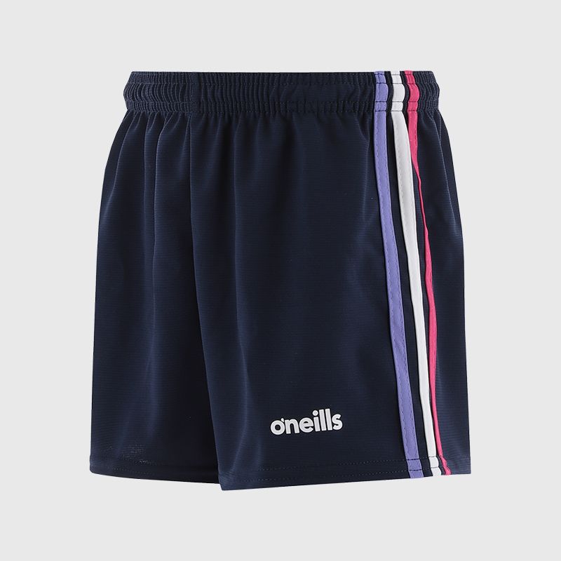 Kids' Navy Mourne shorts with stipe detail from O'Neills.