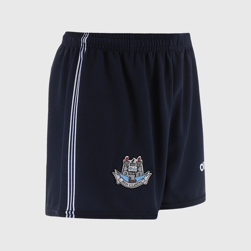 Navy Dublin GAA Kids' Home shorts from O'Neills.