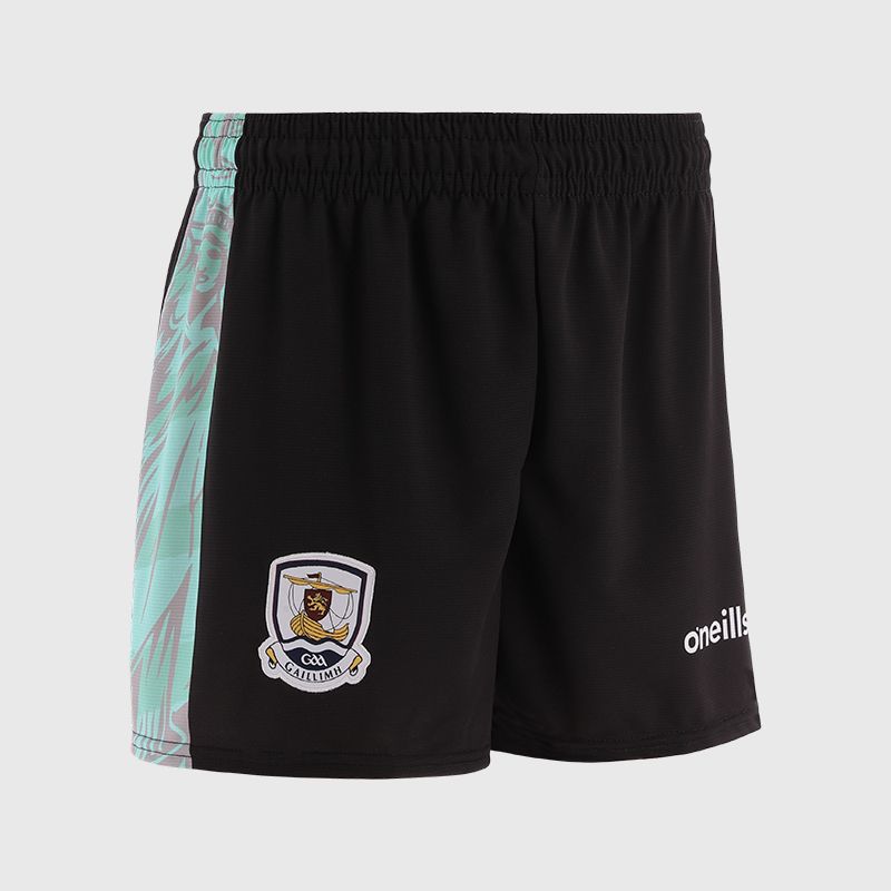 Black Galway GAA Alternative Goalkeeper Shorts 2025 by O'Neills.