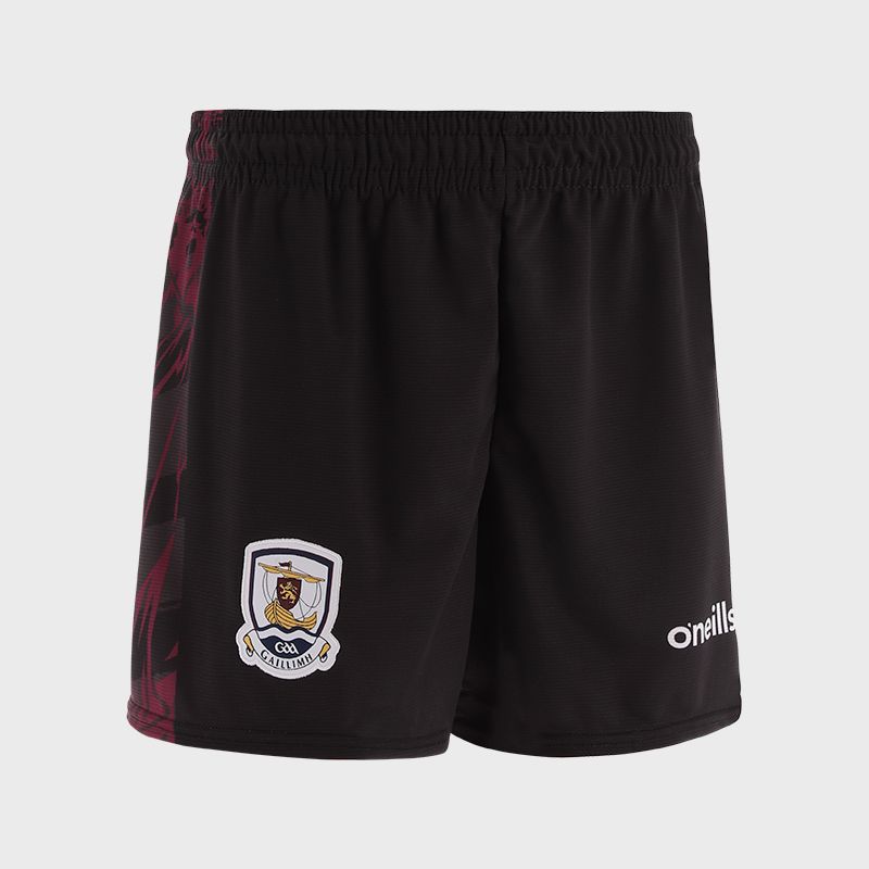 Black Galway GAA Alternative Shorts 2025 by O'Neills.
