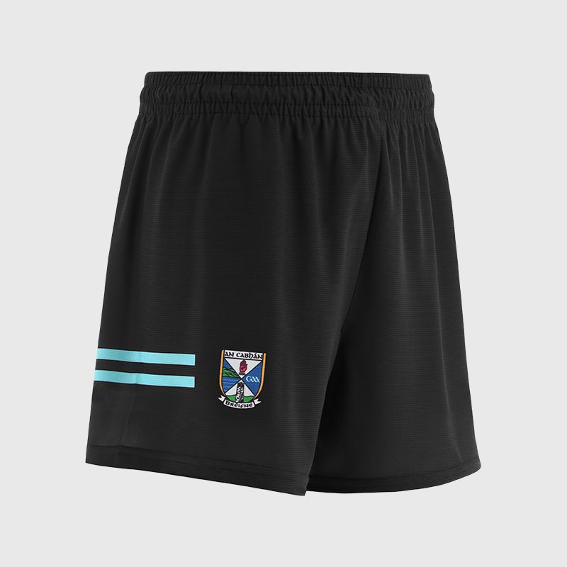 Black Cavan GAA Kids' Training Shorts 2025 by O'Neills