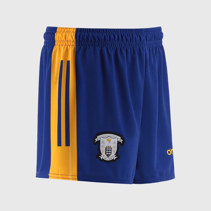 Royal Clare GAA Home Shorts with stripe detail on leg by O’Neills.