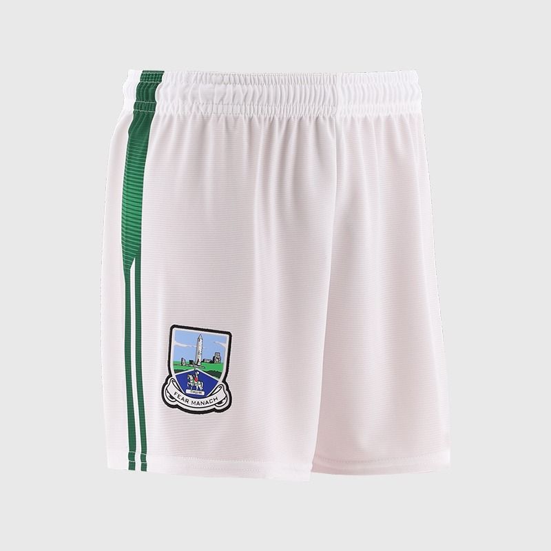 White Fermanagh GAA Kids' Home Shorts by O’Neills.