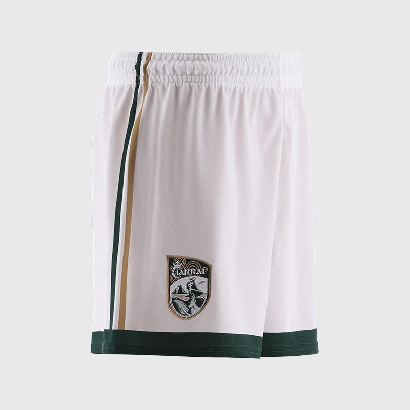 White Kerry GAA Kids' Home Shorts by O’Neills.