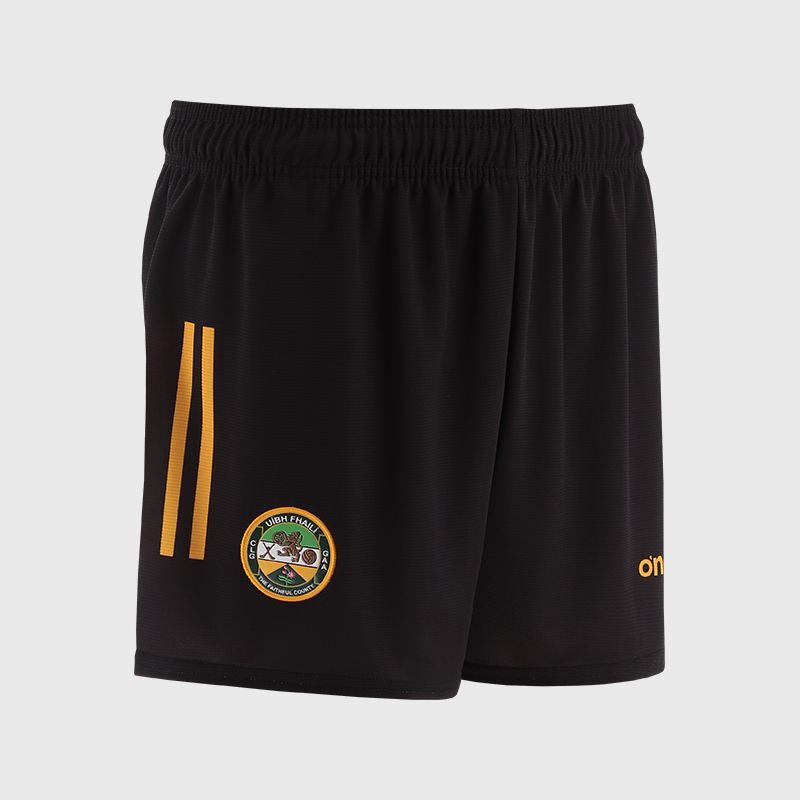 O'Neills Offaly GAA Kids' 2 Stripe Alternative Goalkeeper Shorts 2025