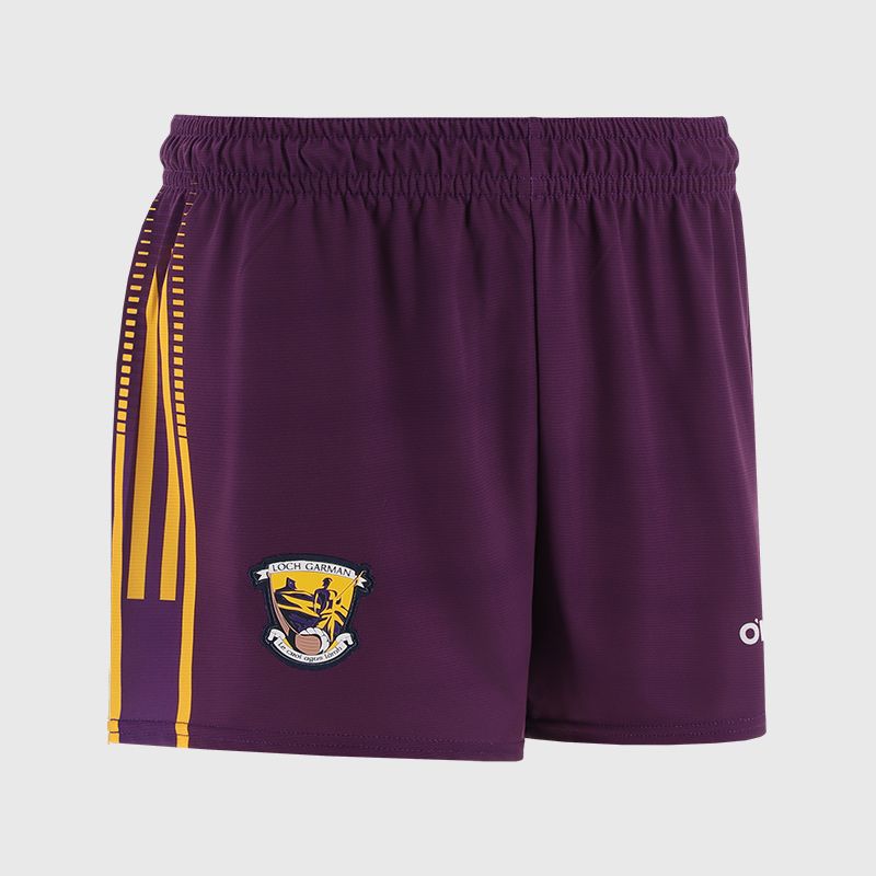Maroon Wexford GAA Alternative Goalkeeper Shorts with stripe detail on leg by O’Neills.