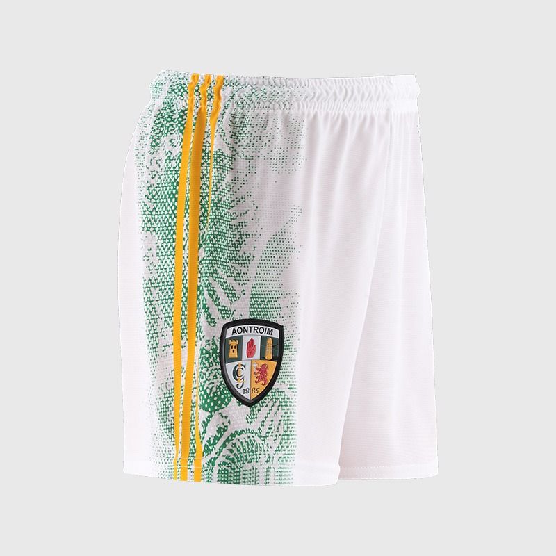 White Antrim GAA Kids' Alternative Shorts by O’Neills.