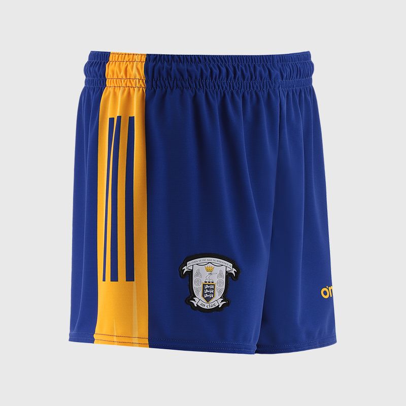 Royal Clare GAA Men's Home Shorts with stripe detail on leg by O’Neills.
