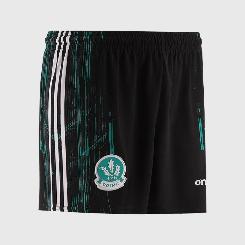 Black Derry GAA Kids' Goalkeeper Shorts by O’Neills.