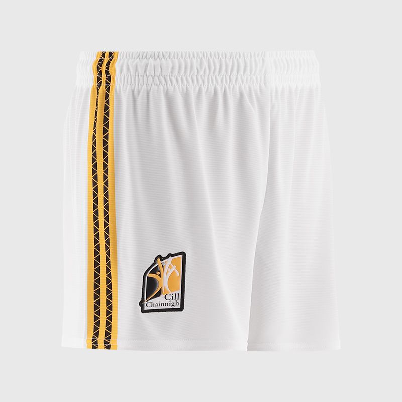 White Kilkenny GAA Kids' Home Shorts by O’Neills.