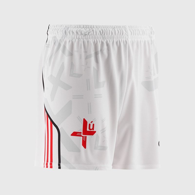 White Louth GAA Kids' Home Shorts by O’Neills.