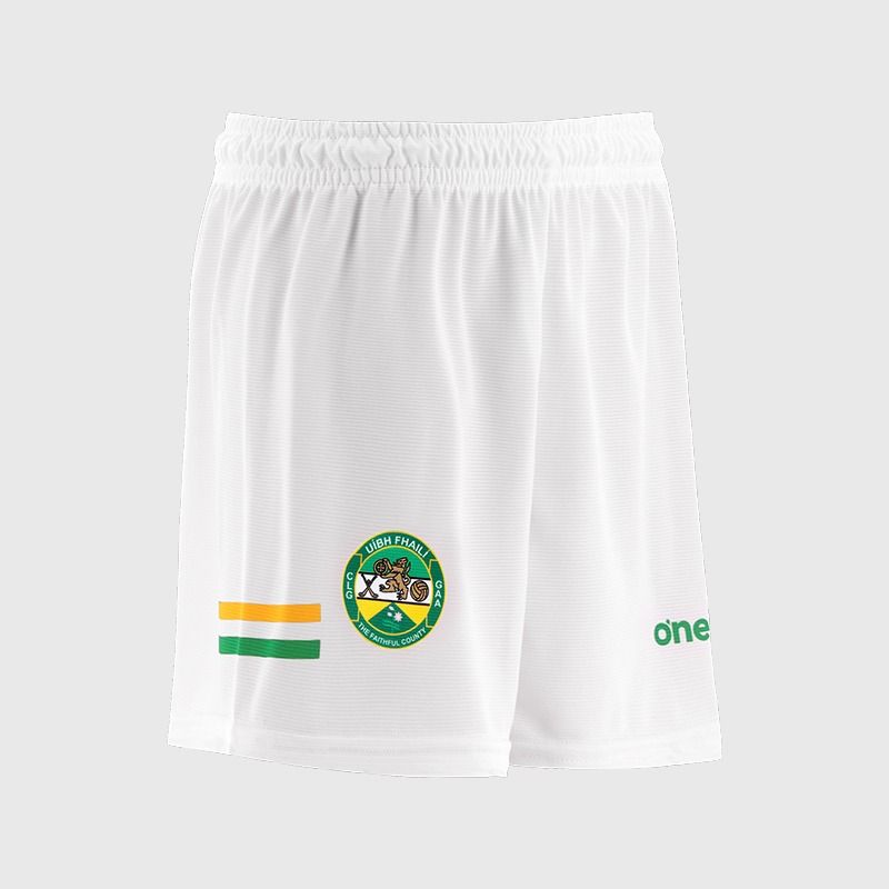 White Roscommon GAA Kids' Home Shorts by O’Neills.