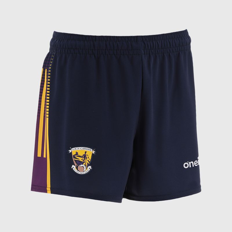 Navy Wexford GAA Kids' Alternative Shorts with stripe detail on leg by O’Neills.