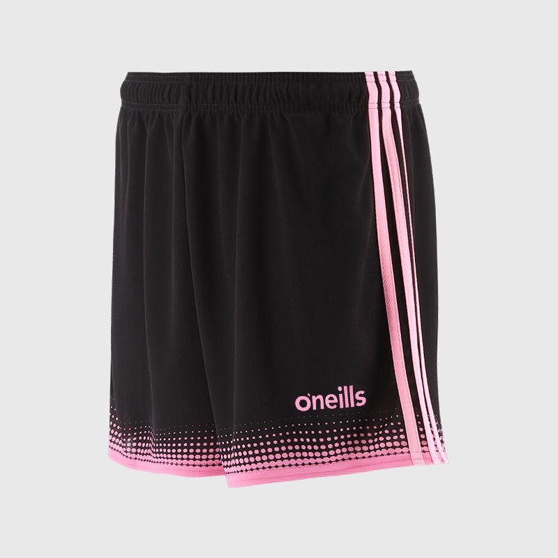Black / Pink Nelson GAA shorts from O'Neills.