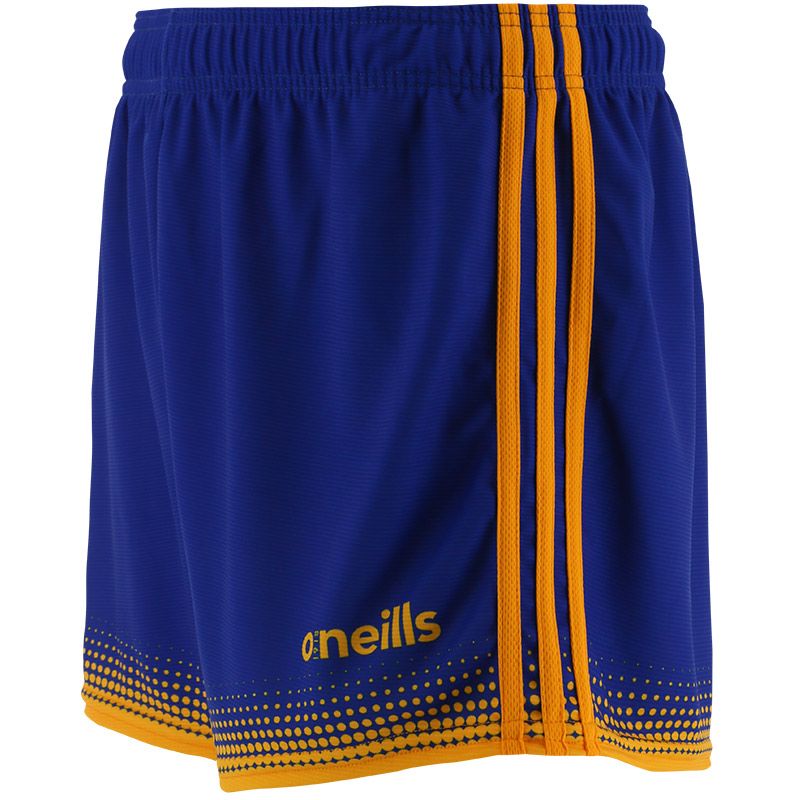 royal and amber Nelson GAA shorts by O’Neills