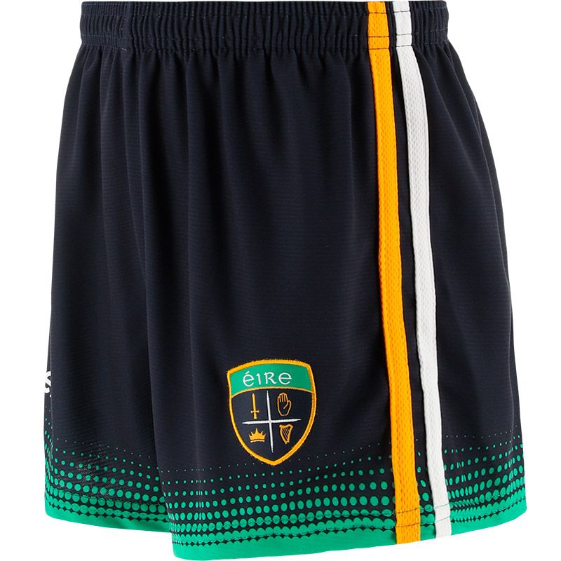 Navy nelson shorts with the Éire crest on the left leg by O’Neills.