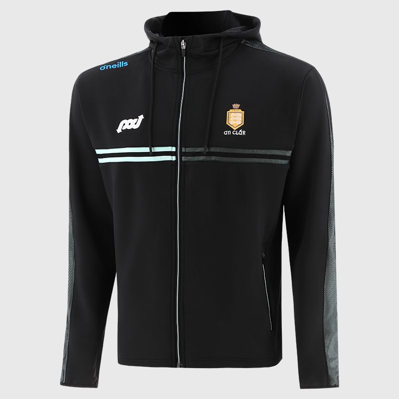 Men's Clare GAA Nepal Tech Fleece Full Zip Hoodie Black from O’Neills.