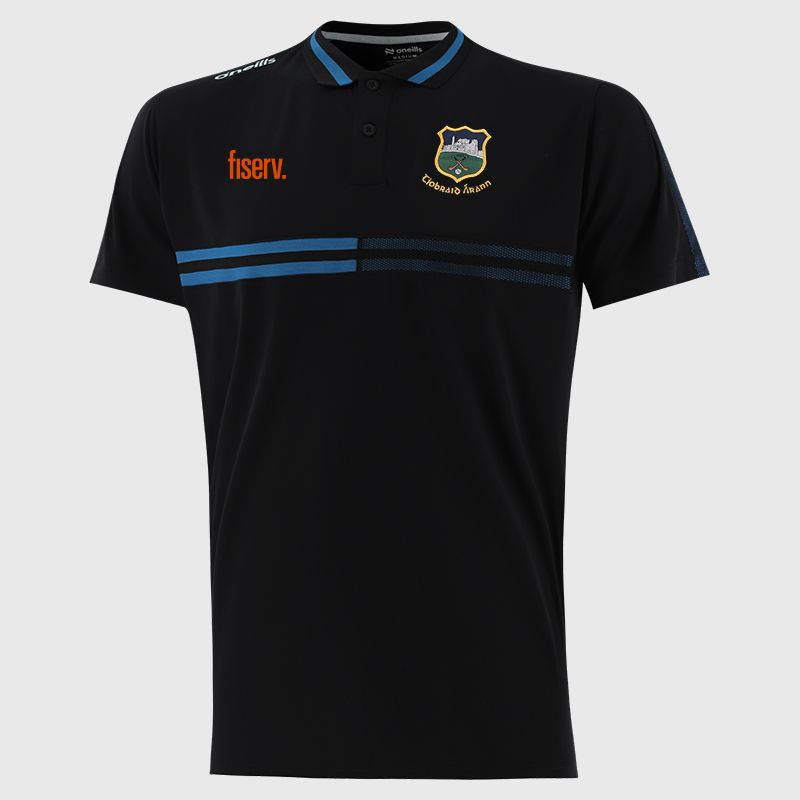 Black Tipperary GAA Men's Nepal Polo Shirt by O’Neills 