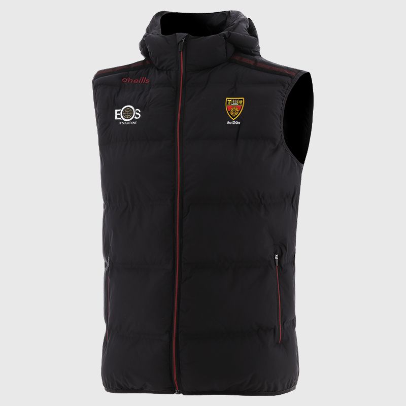 Black Down GAA Kids' Nepal Hooded Padded Gilet from O’Neills.