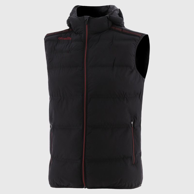 Black / Red Men's Nepal Hooded Padded Gilet from O’Neills