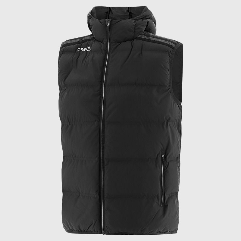 Black / Silver Men's Nepal Hooded Padded Gilet from O’Neills