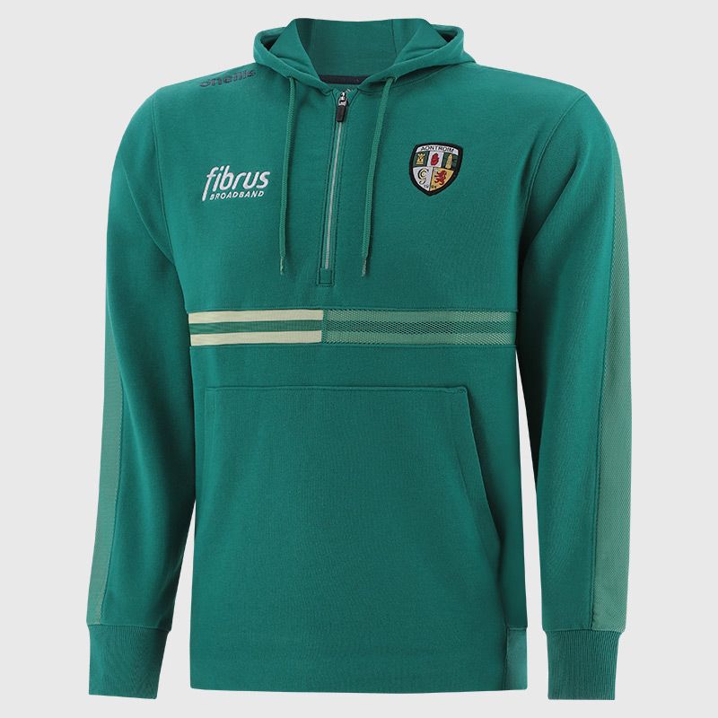 Green Antrim GAA Men's Nepal Fleece Half Zip Hoodie from O’Neills. 