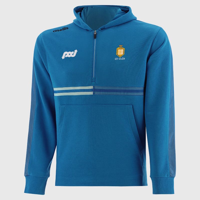 Blue / Black Clare GAA Kids' Nepal Fleece Half Zip Hoodie from O’Neills. 