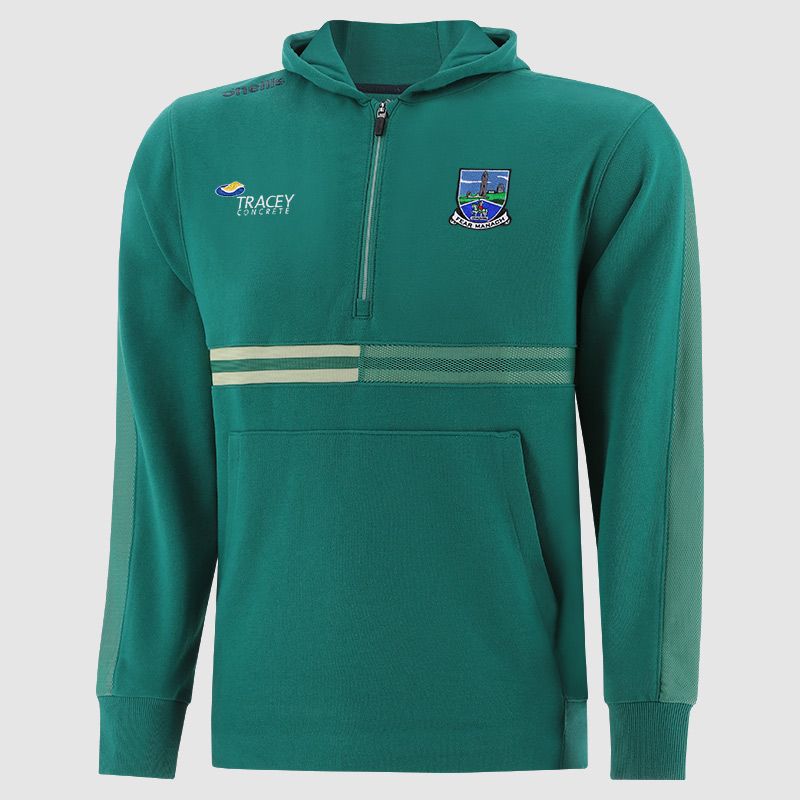 Green Fermanagh GAA Kids' Nepal Fleece Half Zip Hoodie from O’Neills. 
