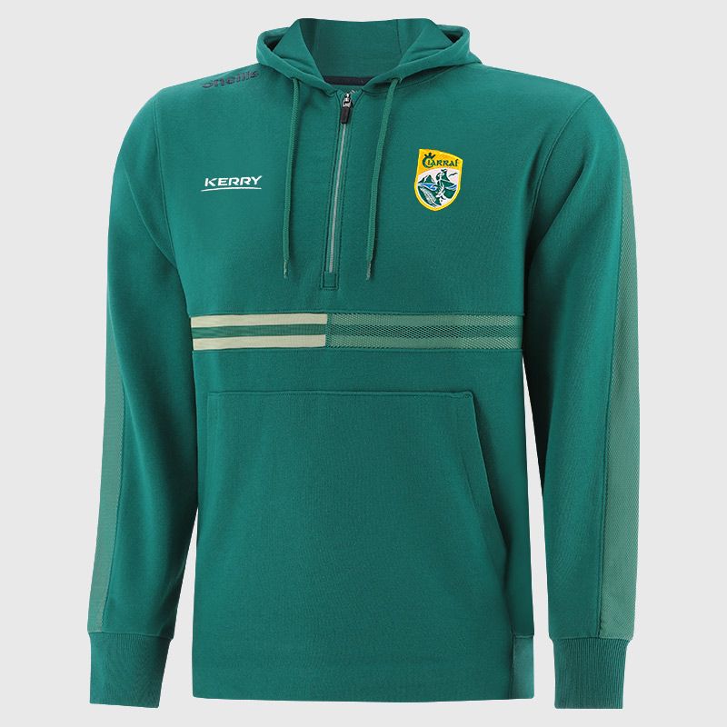 Green Kerry GAA Men's Nepal Fleece Half Zip Hoodie from O’Neills. 