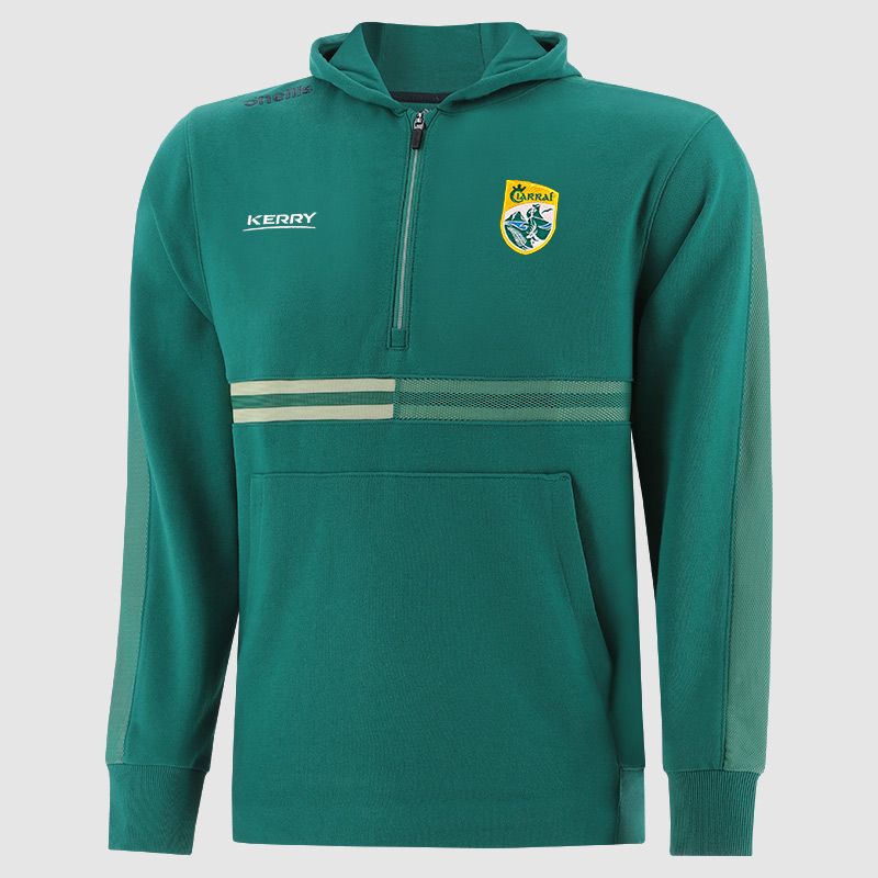 Green Kerry GAA Kids' Nepal Fleece Half Zip Hoodie from O’Neills. 
