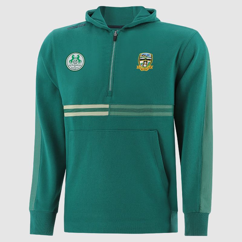 Green Meath GAA Kids' Nepal Fleece Half Zip Hoodie from O’Neills. 